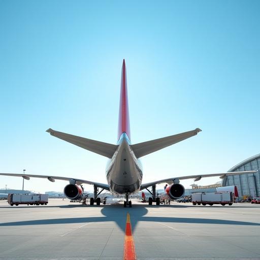 Cargo plane being loaded